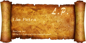 Lám Petra névjegykártya