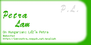 petra lam business card